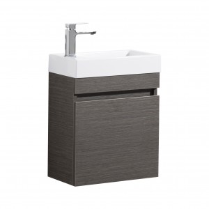 PVC Evie Dark 450*250*480 Wall Hung Vanity With Poly Marble Top